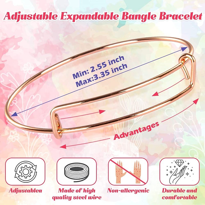 Sofier 542pcs Bangle Bracelet Making Kit DIY Jewelry Making Kit and Supplies Expandable Charm Bracelets Pendants Plier Set Toy Art Craft Gift for Girl Teen Women Adult - Image 5