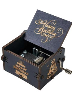 Oasisgalore Birthday Music Box Black,Wooden Engraved Musical Boxes - Gifts for Lover  - Image 1