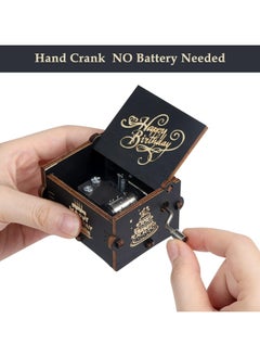 Oasisgalore Birthday Music Box Black,Wooden Engraved Musical Boxes - Gifts for Lover  - Image 2