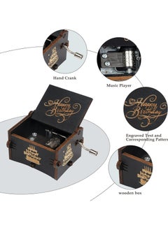Oasisgalore Birthday Music Box Black,Wooden Engraved Musical Boxes - Gifts for Lover  - Image 4