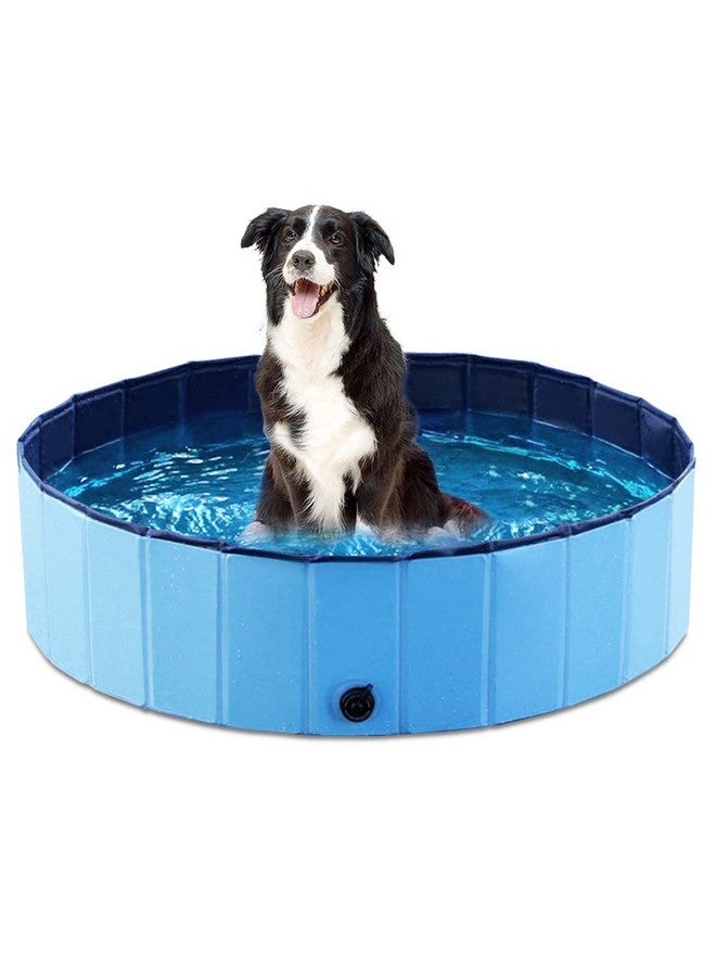 Jasonwell Foldable Dog Pet Bath Pool Collapsible Dog Pet Pool Bathing Tub Kiddie Pool Doggie Wading Pool for Puppy Small Medium Large Dogs Cats and Kids 39.5" Blue - Image 1