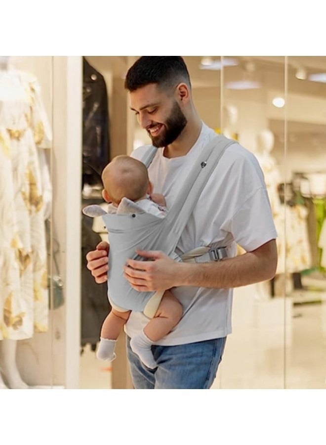 Baby Carrier Newborn to Toddler with Pocket, 4-in-1 Easy to Wear Ergonomic Adjustable Breathable Carrier Slings