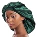 Alnorm Double Layered Satin Bonnet Oversized Sleep Cap for Hair Loss Women Green - Image 2