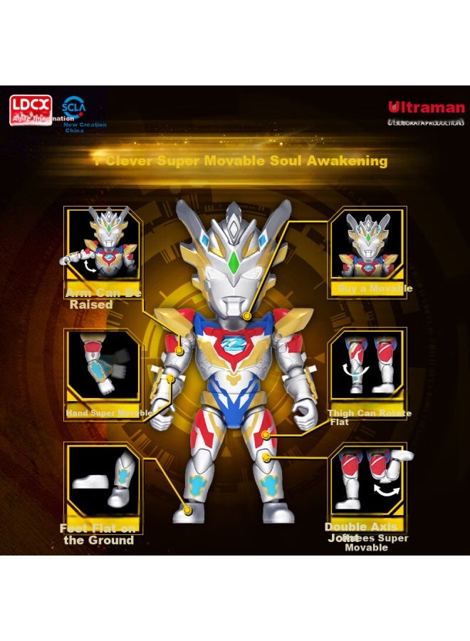 Ldcx Lingdong Chuangxiang Ultraman Children's Toy Figure, Q Version Hero Action Figure, Light-emitting Eyes, Movable Joints, Third Edition Blind Box, End Box - Image 2