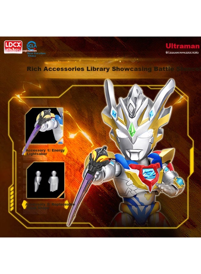 Ldcx Lingdong Chuangxiang Ultraman Children's Toy Figure, Q Version Hero Action Figure, Light-emitting Eyes, Movable Joints, Third Edition Blind Box, End Box - Image 3