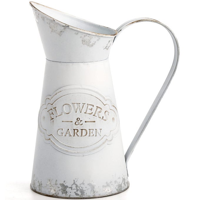 RUSTIC SHABBY CHIC VASE FARMHOUSE GALVANIZED FLOWER VASE METAL MILK JUG VASES FRENCH STYLE VINTAGE DECORATIVE PITCHER FOR HOME DECOR PHOTO PROPS SPARKLERS FOR WEDDINGS