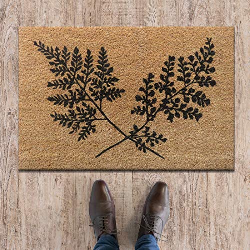 ATMAH Fern Frond Coir Doormat, Size 40cm x 60cm - Image 2