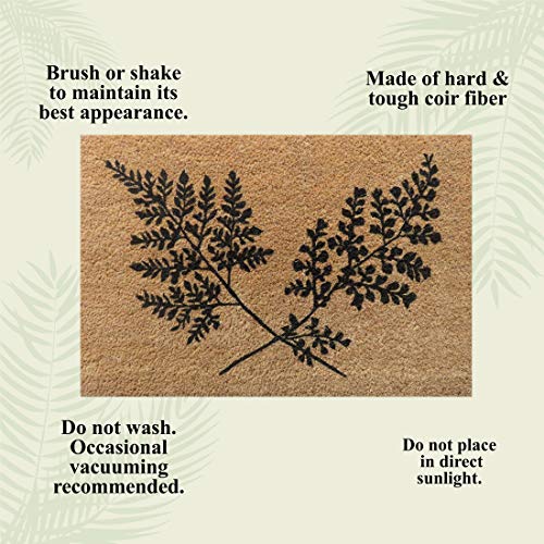 ATMAH Fern Frond Coir Doormat, Size 40cm x 60cm - Image 4