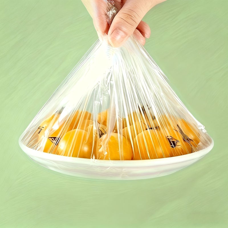 100 Pack Transparent Plastic Food Wrap Multifunctional Disposable Stretchable Kitchen Cling Film - Image 5