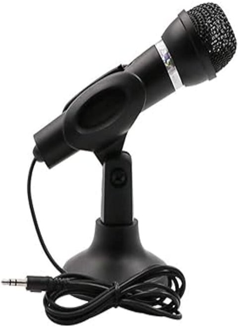 Keendex kx 2766 desktop microphone with 180 adjustable microphone and 3.5mm connector - black