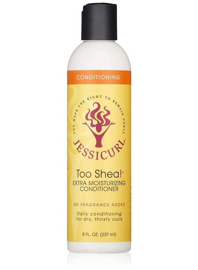 Jessicurl , Too Shea! Extra Moisturizing Conditioner for Curly Hair, No Fragrance Added, 8 Fl oz. Leave in Conditioner for Dry Hair, Anti Frizz Hair Products - Image 1