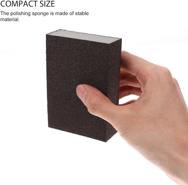 6pcs Low-Density 120# Grit Sanding Sponges Set Flexible Woodworking Sanding Blocks for Polishing and Grinding Multi-Purpose Hand Tools for Wood and Craft Finishing - Image 3