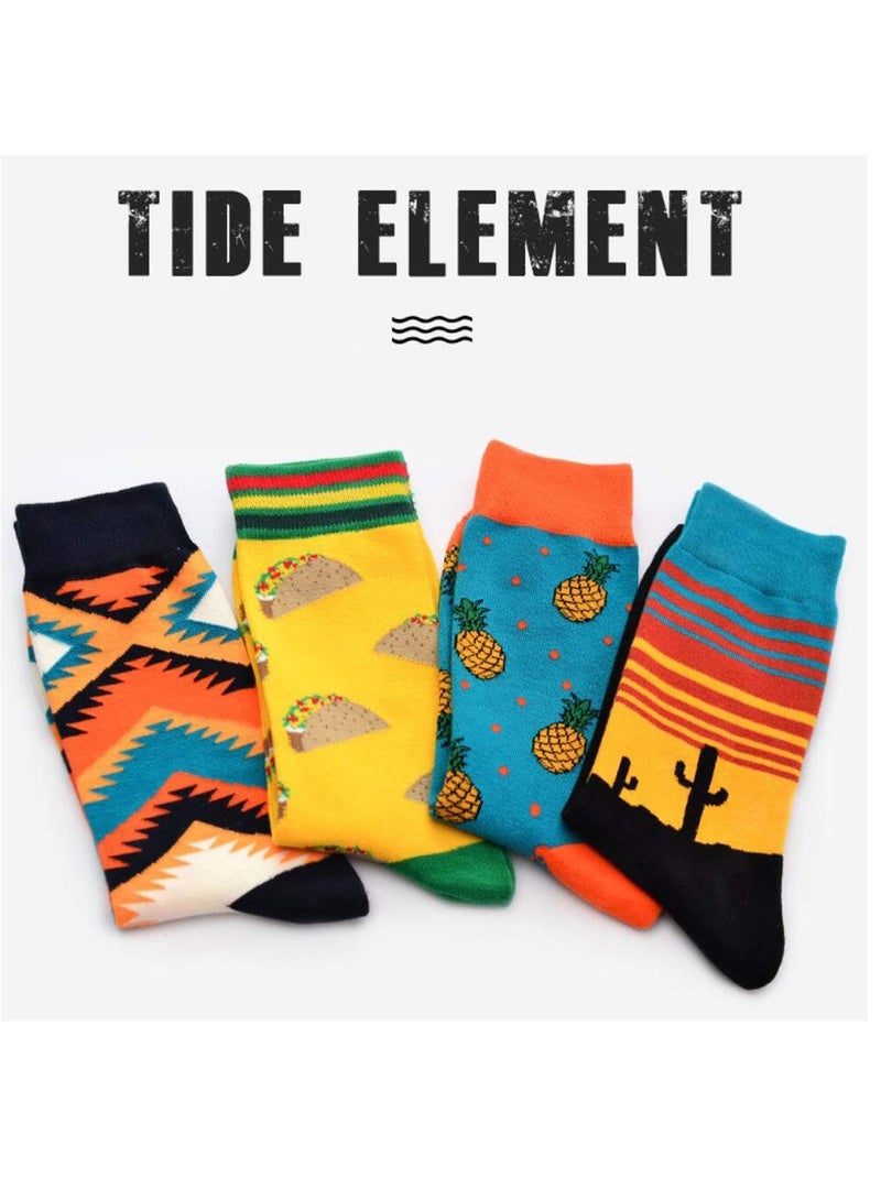 KASTWAVE Funny Mens Colorful Dress Socks - Fun Novelty Patterned Cotton Crazy Design Socks - Image 4