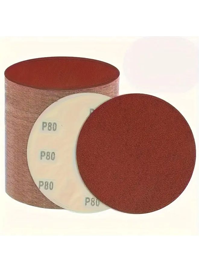 أقراص سنفرة 100 حبيبة بخاصية الخطاف والحلقة مقاس 150 مم لأدوات الحفر والدوارة وأعمال النجارة - Image 4