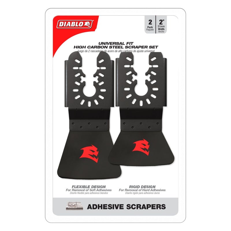 Diablo Universal Fit High Carbon Steel Oscillating Scraper Set for Adhesive Removal - 2-Pack - DOUSCRP2 - Image 2