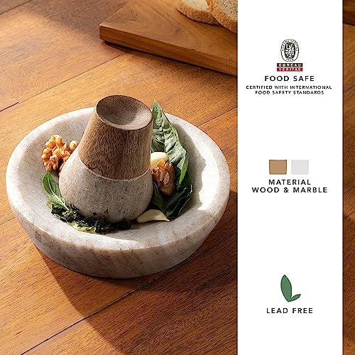 Ellementry Swirl and Grind Mortar and Pestle Set, Khalbatta Stone, Imam Dasta, Okhli Masher, Kharal, Kundi Sota, Natural &Traditional Spice Grinder for Kitchen, Khal Batta Musal for Spices & Herbs - Image 2