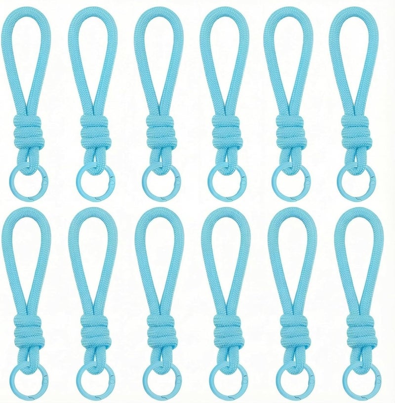Cmidy Paracord Keychain Wristlet Bag Charm 12pcs Braided Strap Key Ring Rope Keychain Lanyard for Car Keys Phone Plush Toys - Image 1