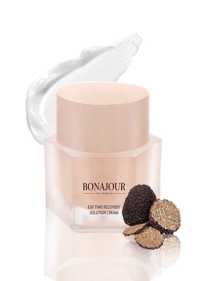 BONAJOUR] Vegan beauty EGF Time Recovery Premium High Nutrition & Moisturizing Cream - Anti-Aging, Anti-Wrinkle for dry skin 1.6 Fl. Oz - Image 1