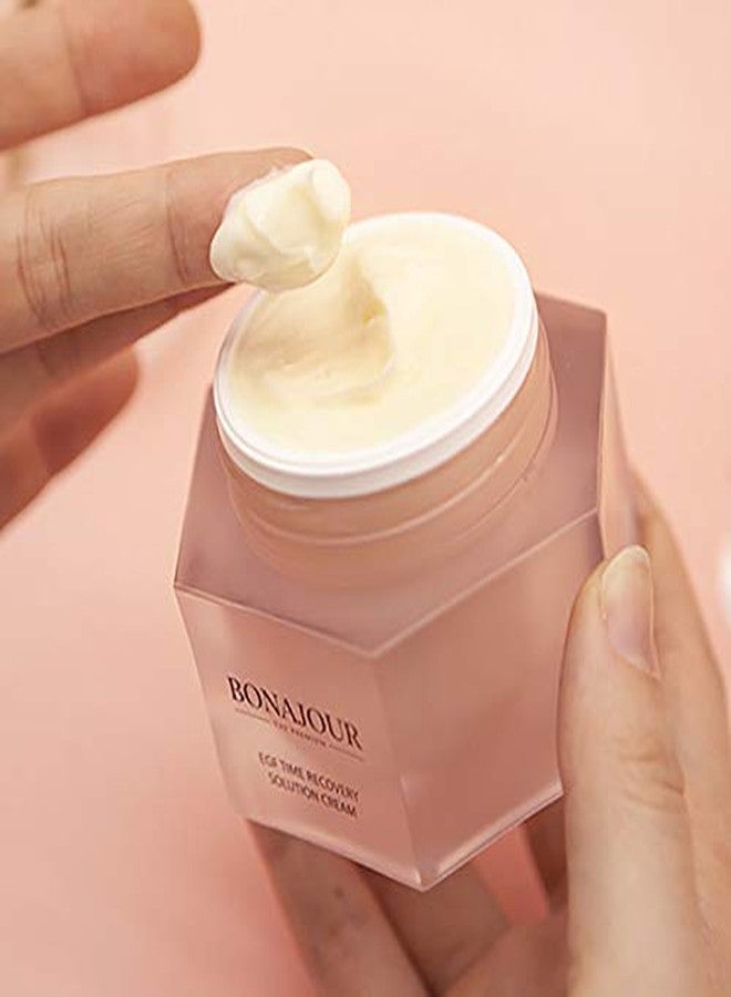 BONAJOUR] Vegan beauty EGF Time Recovery Premium High Nutrition & Moisturizing Cream - Anti-Aging, Anti-Wrinkle for dry skin 1.6 Fl. Oz - Image 3