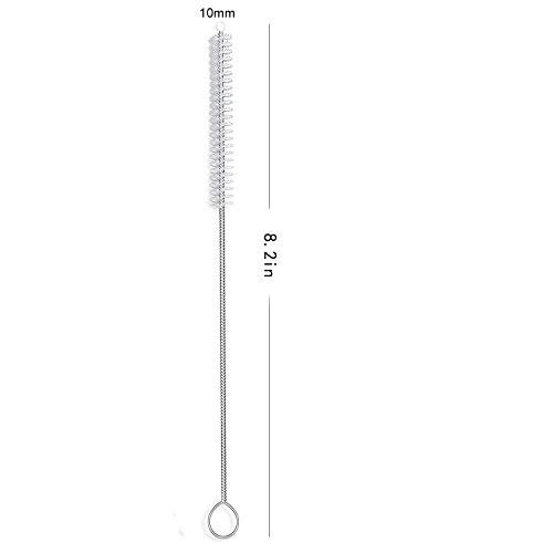 desin Straw Brush, Nylon Pipe Tube Cleaner 8.2-ihch X 2/5-inch Set of 10 - Image 2