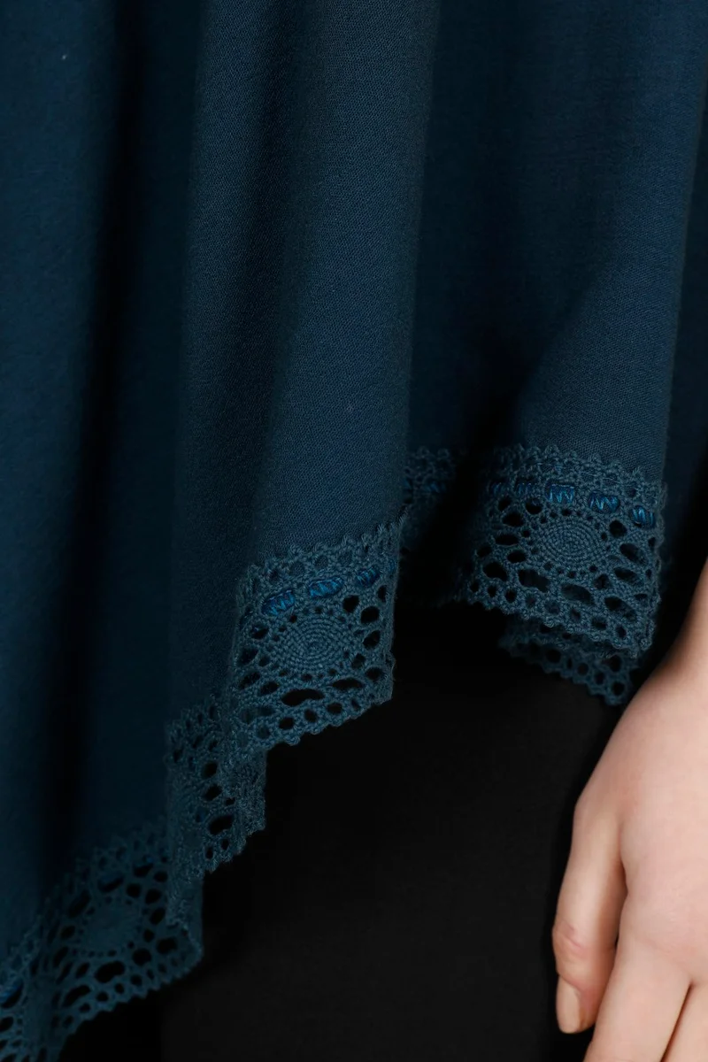 اليش شيل بيزي Suspended Sile Cloth Cagla Blouse Petrol Ptrl