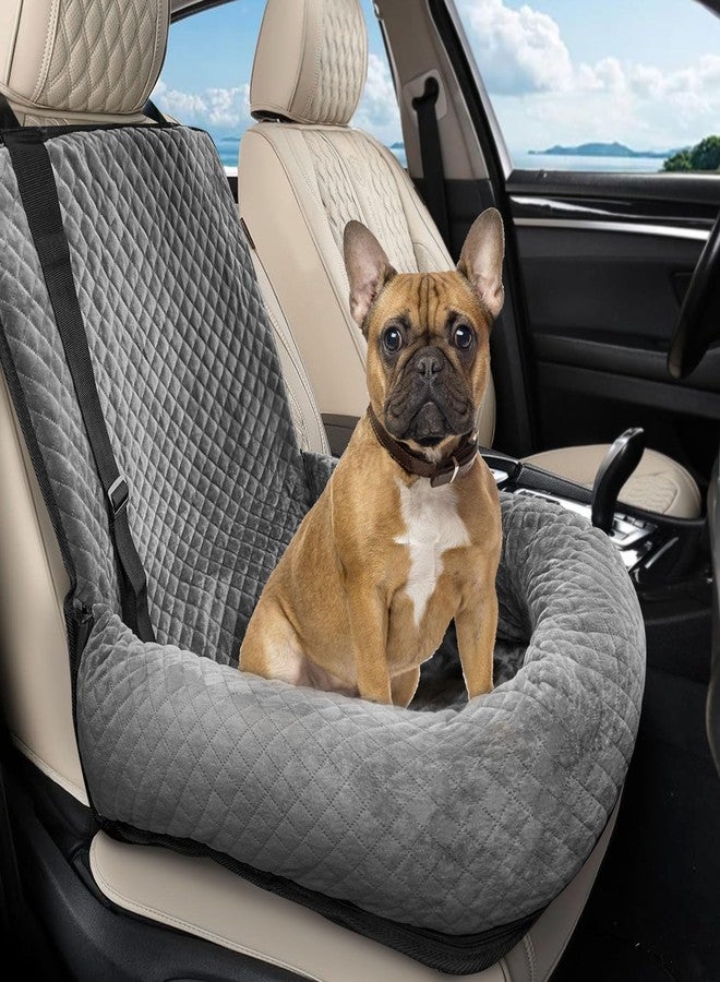 Sephyroth Dog Car Seat for Small/Medium Dogs,Dog Car Bed Washable Pet Travel Safety Seat,Super Soft Safe Removable Puppy Car Seat(Gray) - Image 1