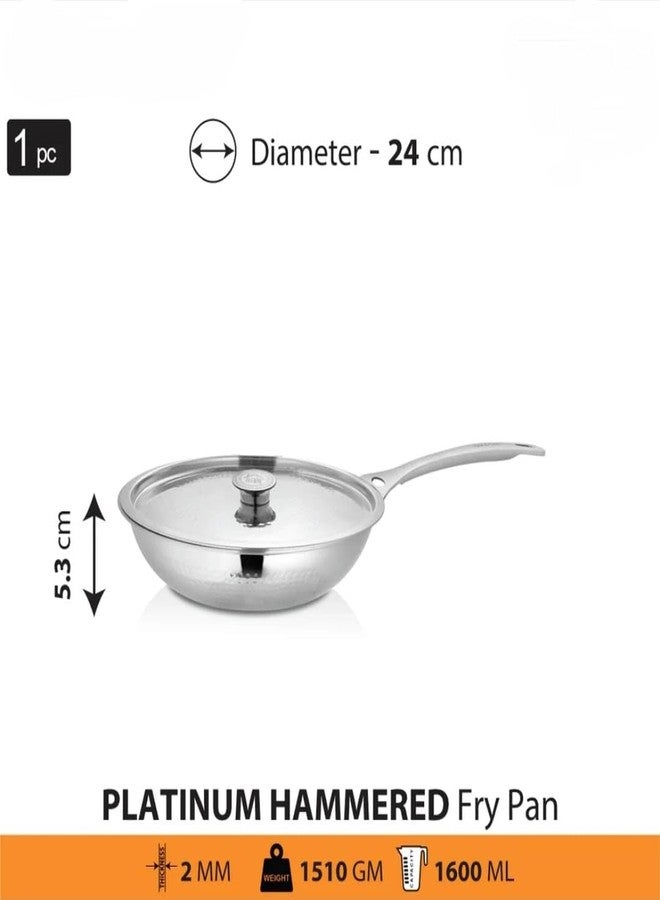 WEKTU Hammer FRYPAN Fry Pan with Lid 24 cm Diameter 2 L Capacity - Image 2
