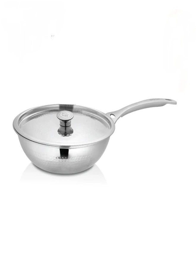 WEKTU Hammer FRYPAN Fry Pan with Lid 24 cm Diameter 2 L Capacity - Image 1