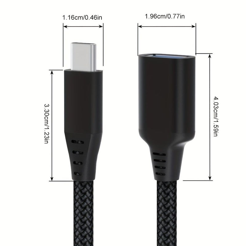 محول USB 3.0 من النوع C باللون الرمادي OTG بسرعة 5 جيجابت في الثانية لنقل البيانات للكمبيوتر المحمول واللوحي - Image 5