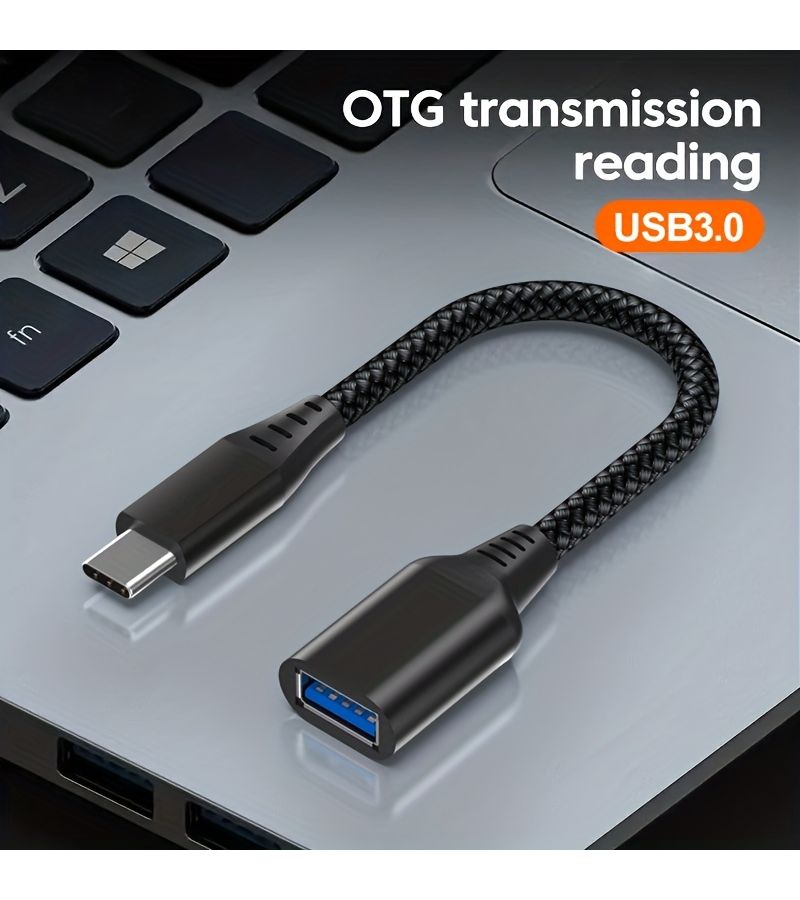 محول USB 3.0 من النوع C باللون الرمادي OTG بسرعة 5 جيجابت في الثانية لنقل البيانات للكمبيوتر المحمول واللوحي - Image 2