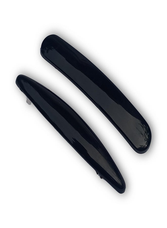 FACPLUS Hair clips for women and Girls Pack of 5, Hair clip for Girls, Hair clips for Women stylish, Barrette for women, Black Plain hairclip, clip for hair, Back clips - Image 3