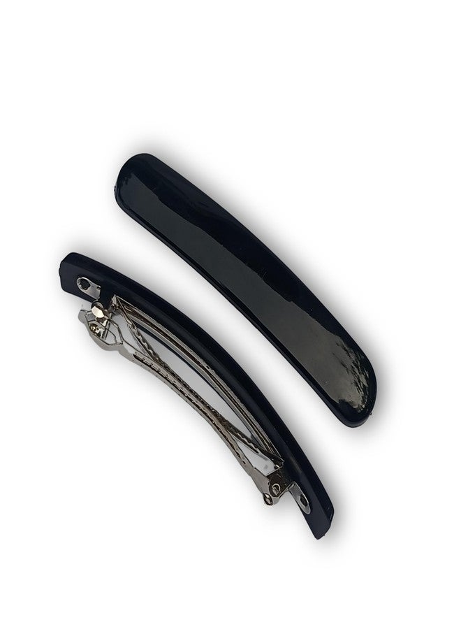 FACPLUS Hair clips for women and Girls Pack of 5, Hair clip for Girls, Hair clips for Women stylish, Barrette for women, Black Plain hairclip, clip for hair, Back clips - Image 4
