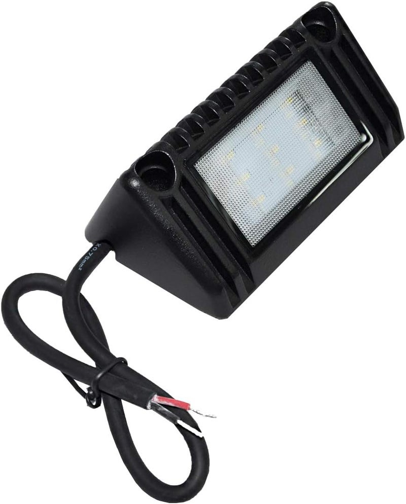 Raycharm 5" RV Exterior LED Work Lighting Fixture, 40° Down Angle Flood Beam, 6000K Cool-White, 12V/24V DC, High Lumen Output Low Current Draw, Aluminum Housing Black Finish, 1-Pack - Image 5
