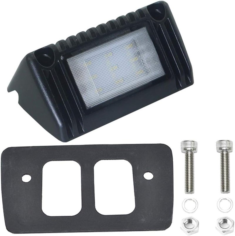 Raycharm 5" RV Exterior LED Work Lighting Fixture, 40° Down Angle Flood Beam, 6000K Cool-White, 12V/24V DC, High Lumen Output Low Current Draw, Aluminum Housing Black Finish, 1-Pack - Image 3