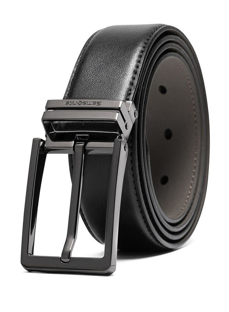 Samsonite Aamir II BIZ CTR Leather Belt, Black|Stylish|Premium Quality|Classic Pin - Image 1