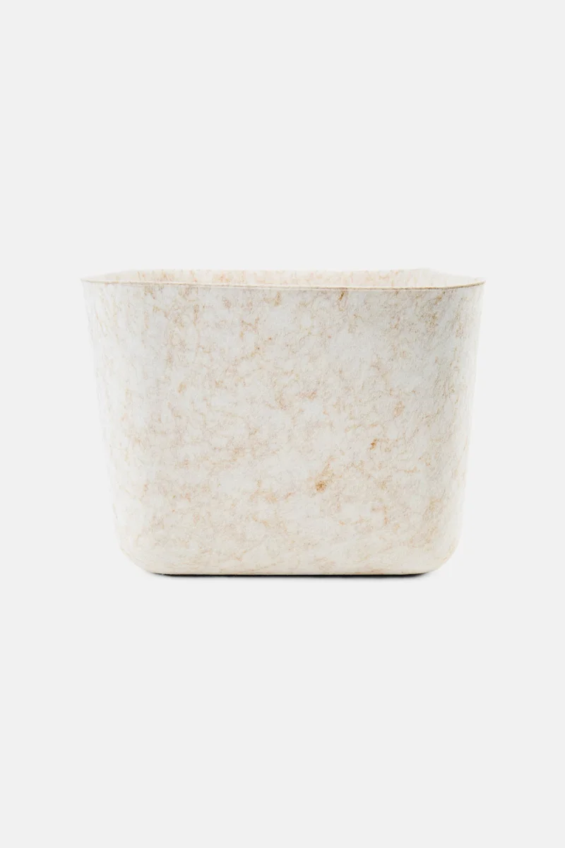 Muy Mucho Textured Side Handle Multi Purpose Storage Box, Beige