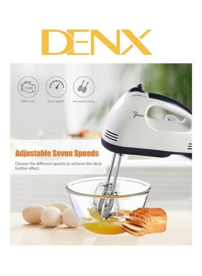 دينكس خفاقة بيض كهربائية أوتوماتيكية ذات 7 سرعات ومصنوعة من الستانلس ستيل مع قابس أوروبي | DX2007 - Image 4