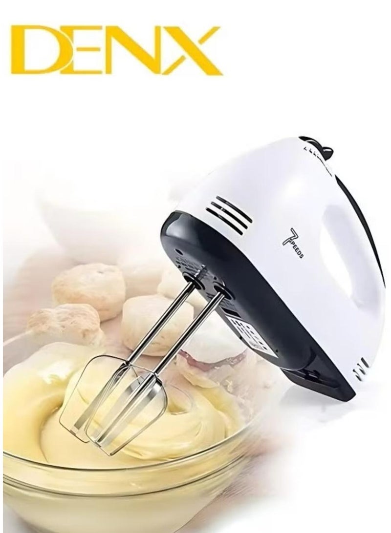 دينكس خفاقة بيض كهربائية أوتوماتيكية ذات 7 سرعات ومصنوعة من الستانلس ستيل مع قابس أوروبي | DX2007 - Image 5