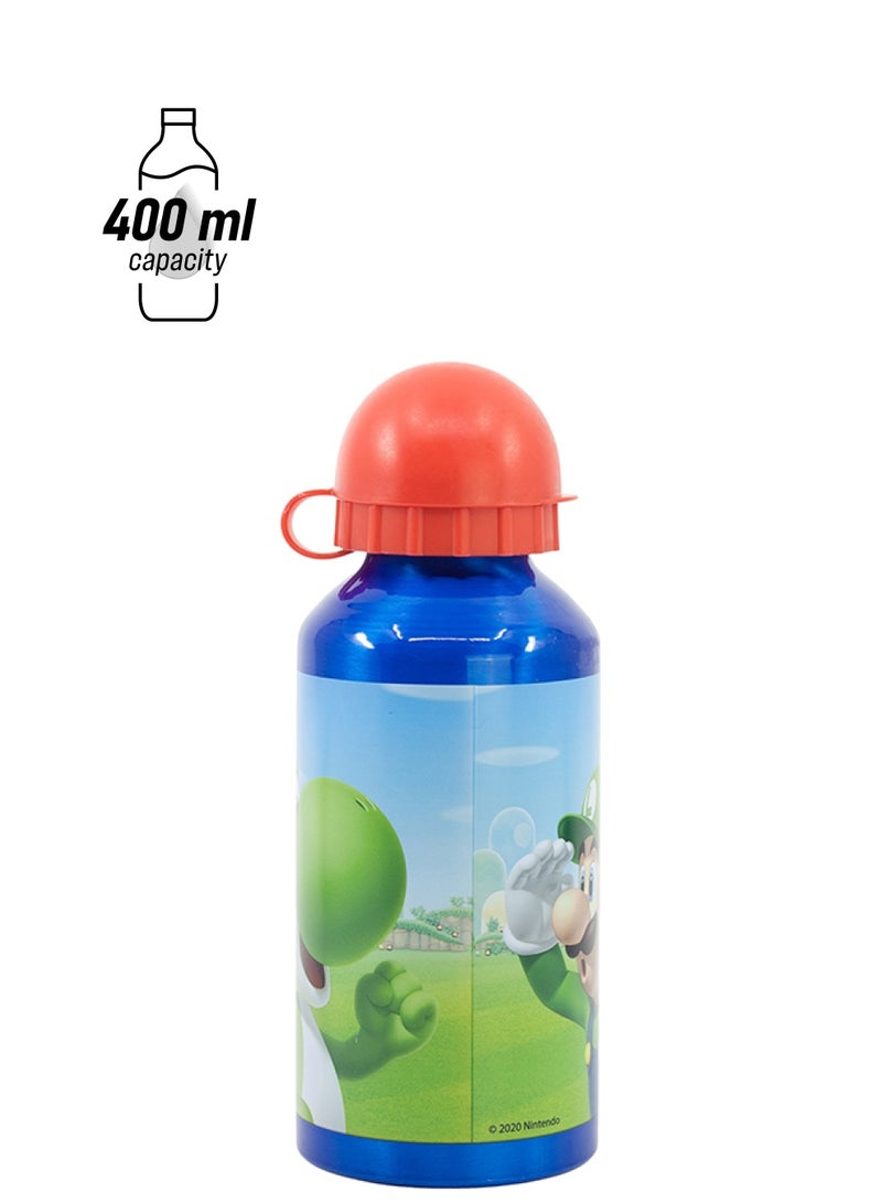 Nintendo Water Bottle Aluminium 400ml Super Mario - Image 1