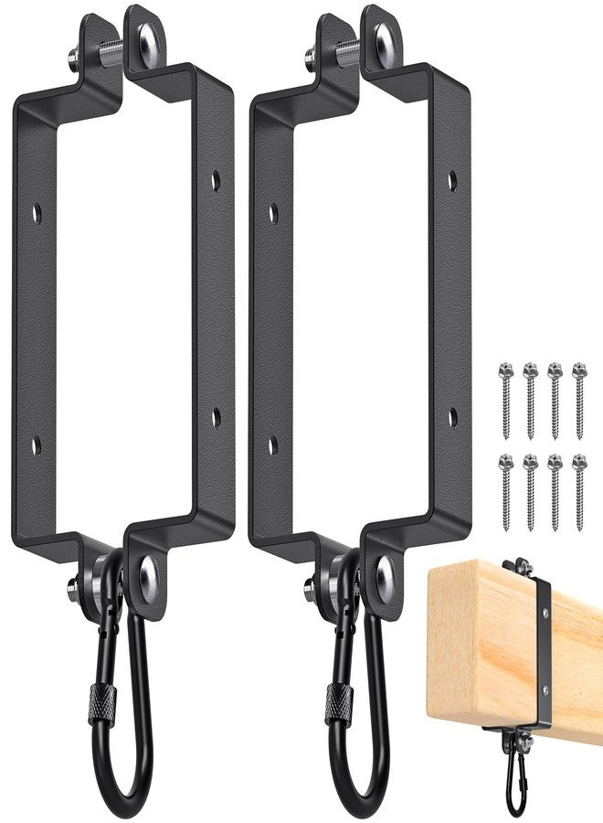 Dolibest Heavy Duty Swing Hangers for Wooden Sets Snap Hooks, 3mm Thickness Porch Swing Hangers, All-Steel Construction Beam Hanger Hook for Porch Swing, Hammock, Swing Seat Indoor/Outdoor Use- 2 Pcs - Image 1