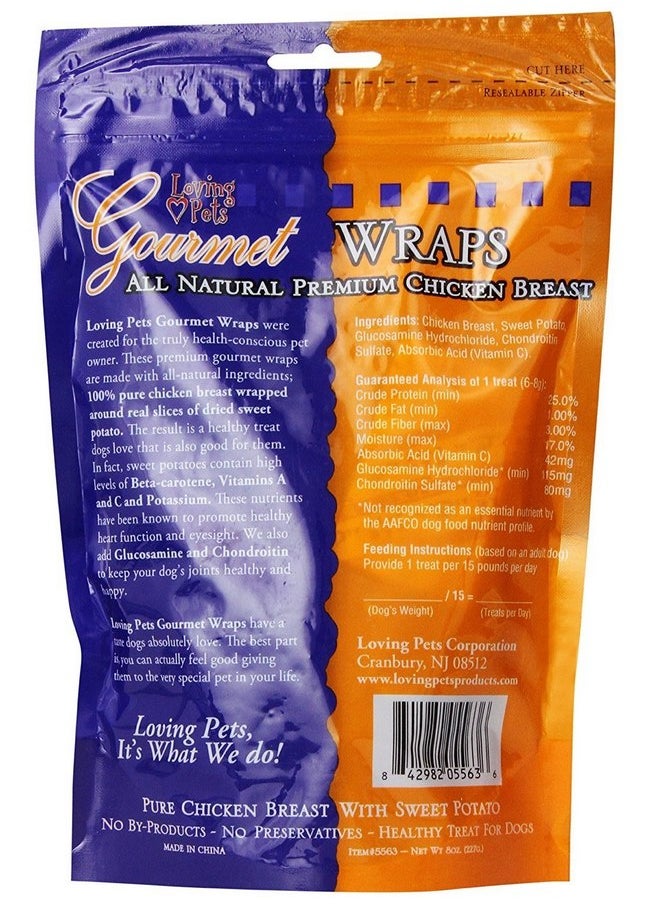 Loving Pets Loving Pets Gourmet Sweet Potato & Chicken Wraps Dog Treats with Glucosamine and Chondroitin, 2 Count  - Image 1