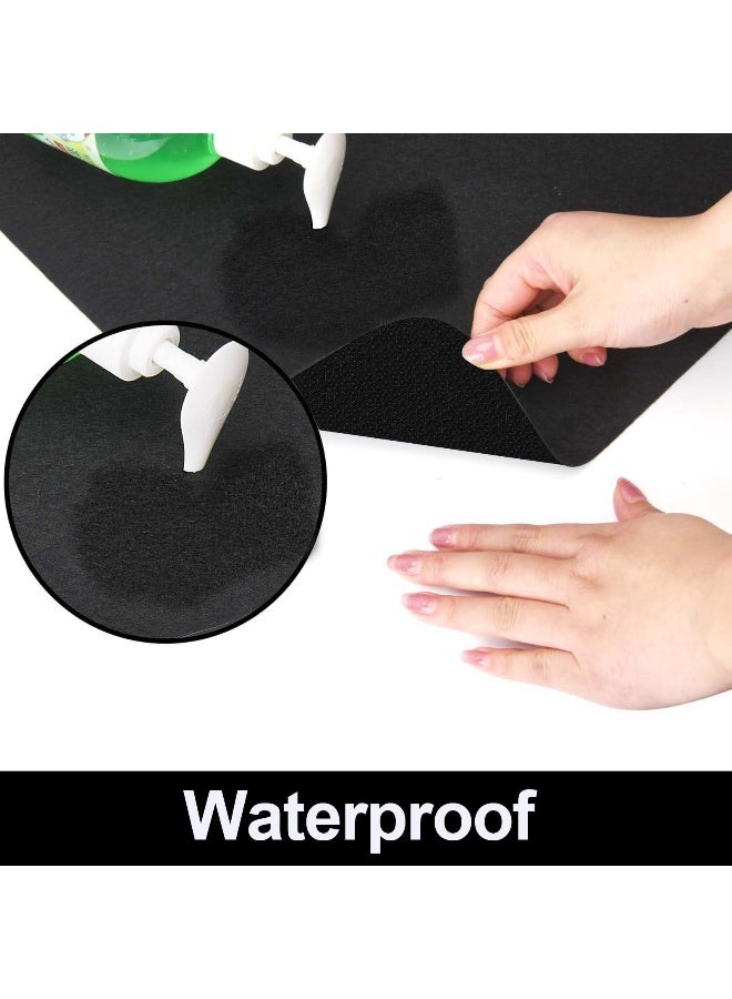 AiBOB Waterproof Under Sink Mat, Absorbent Quick Dry Sink Liners Protect Cabinets, Durable Shelf Liners, Slip Resistant and Non-Adhesive, 24X68, Pure Black - Image 2