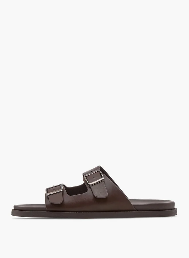 DUCHINI Men's Solid Slip-On Comfort Sandals