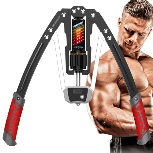 EAST MOUNT Twister Arm Exerciser with Counter Display-Adjustable 22-440lbs Hydraulic Power, Home Chest Expander, Shoulder Muscle Training Fitness Equipment, Arm Exercise Strengthener - Image 1