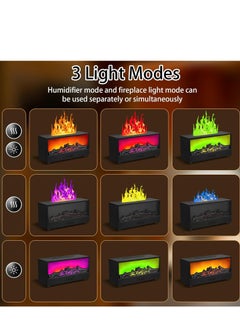Vparty Mini Fireplace Aromatherapy Diffuser 7 Color Lights Fireside Bonfire Flame Air Humidifier for Home 150ml Timer & Auto-Off Essential Oil Diffuser with Remote for Spa, Yoga, Office (Black)  - Image 5