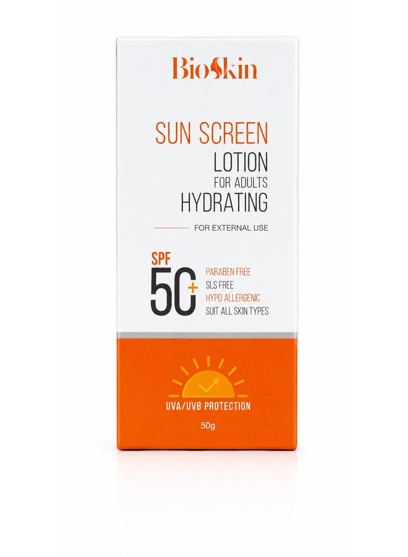 BioSkin Sunscreen Lotion for Adults Hydrating 50G – For External Use