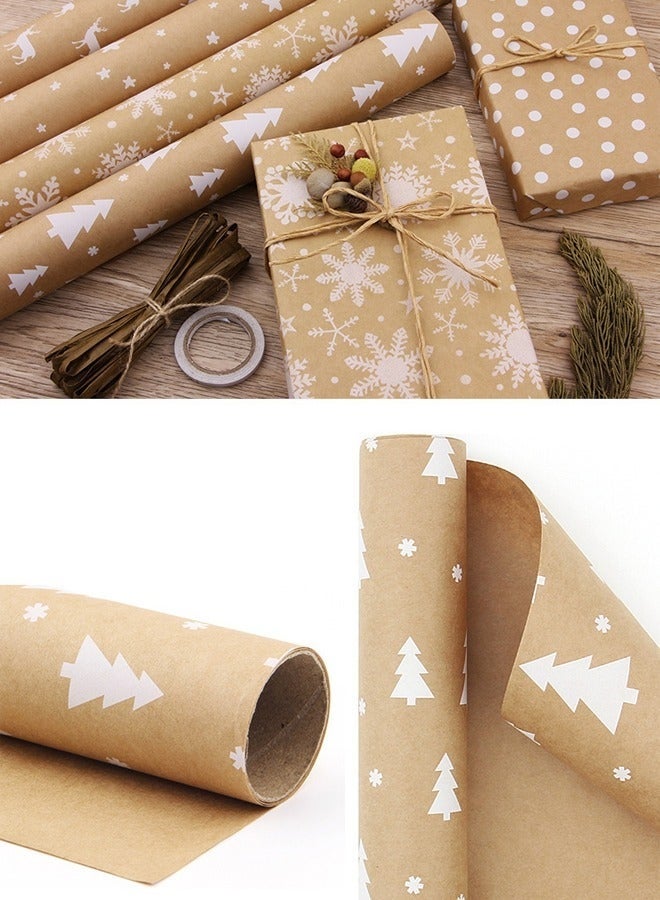 KLNAMAEAAN Premium Gift Wrapping Set with Double-Sided Tape, Decorative Ropes and Stickers - Elegant Luxury Wrapping Paper Kit for All Occasions - Image 4