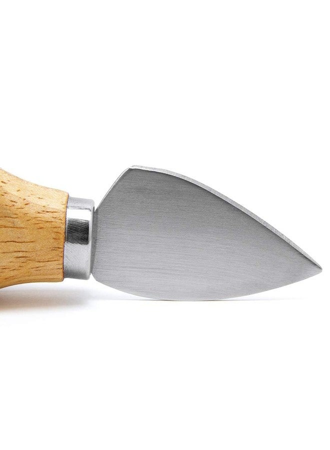 VEDHAK 4 Pieces Set Cheese Knives with Bamboo Wood Handle Steel Stainless Cheese Slicer Cheese Cutter. - Image 5