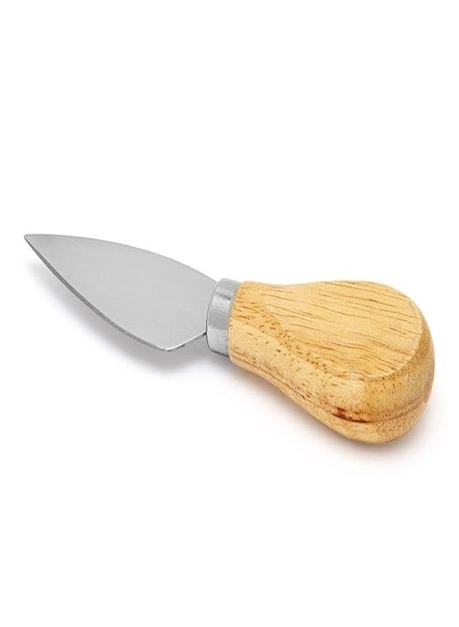 VEDHAK 4 Pieces Set Cheese Knives with Bamboo Wood Handle Steel Stainless Cheese Slicer Cheese Cutter. - Image 4