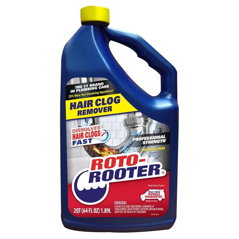 ROTO-ROOTER 351405 Hair Clog Remover Drain Cleaner, 64 oz - Image 1